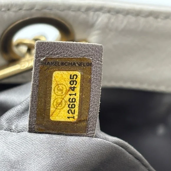 CHANEL White Leather Metal Mosaic Tote - Picture 10 of 10